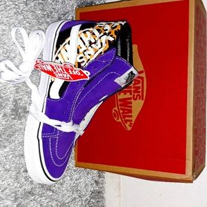 Purple cheetah print vans shoes